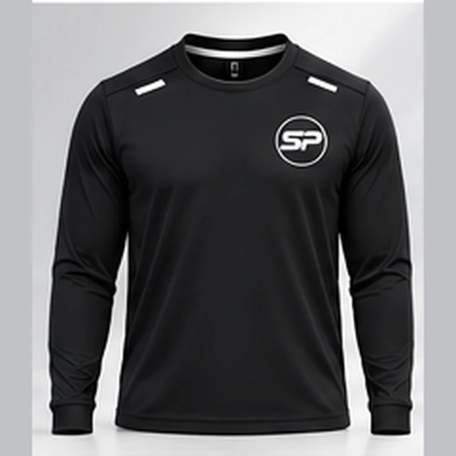 Strength Potential black long sleeve performance shirt front